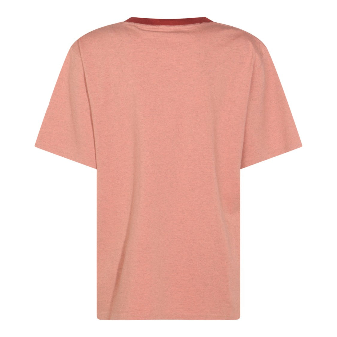 Chloé Relaxed-Fit Peach T-Shirt With Contrasting Ribbed Neckline