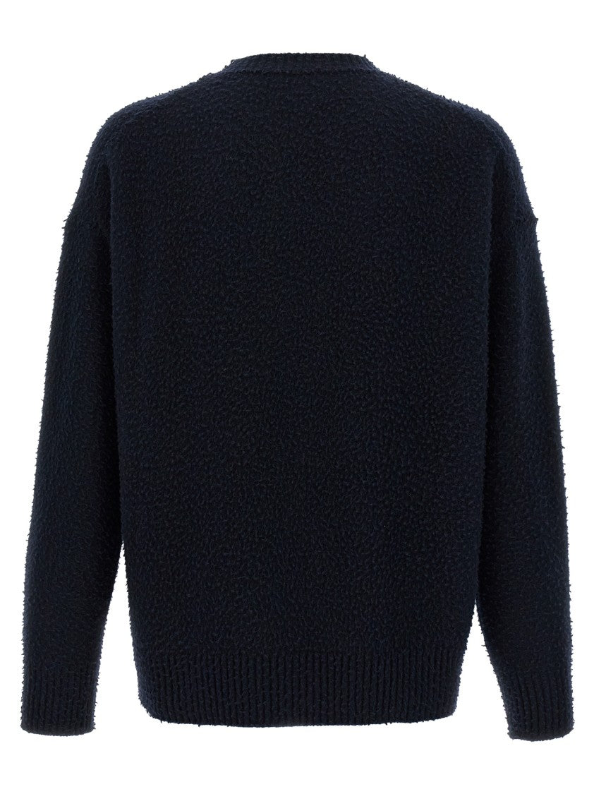 Roberto Collina Crew Neck Wool Sweater With Casentino Texture