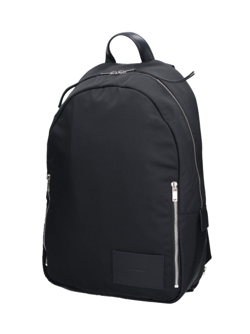 Jil Sander Black Urban Double Zip Fabric Backpack