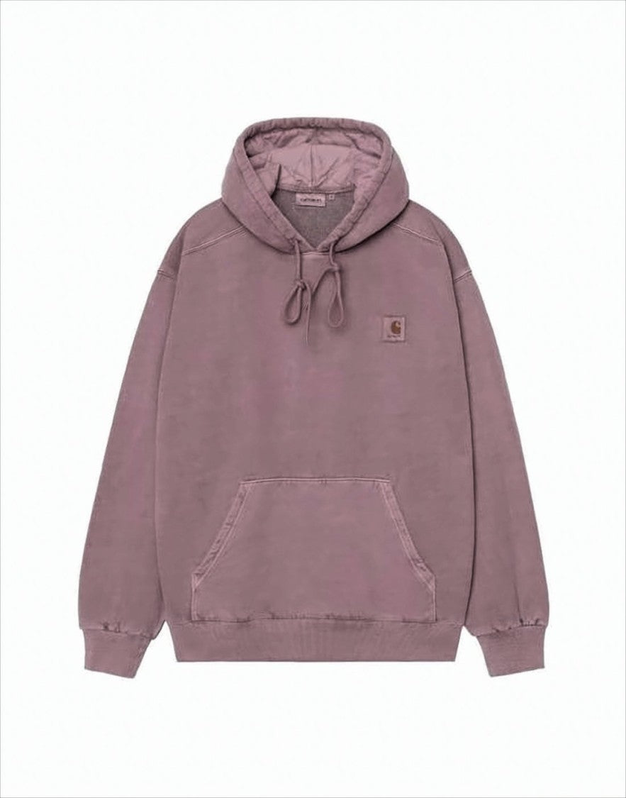 Carhartt Wip Relaxed-Fit Mauve Hoodie With Adjustable Drawstring