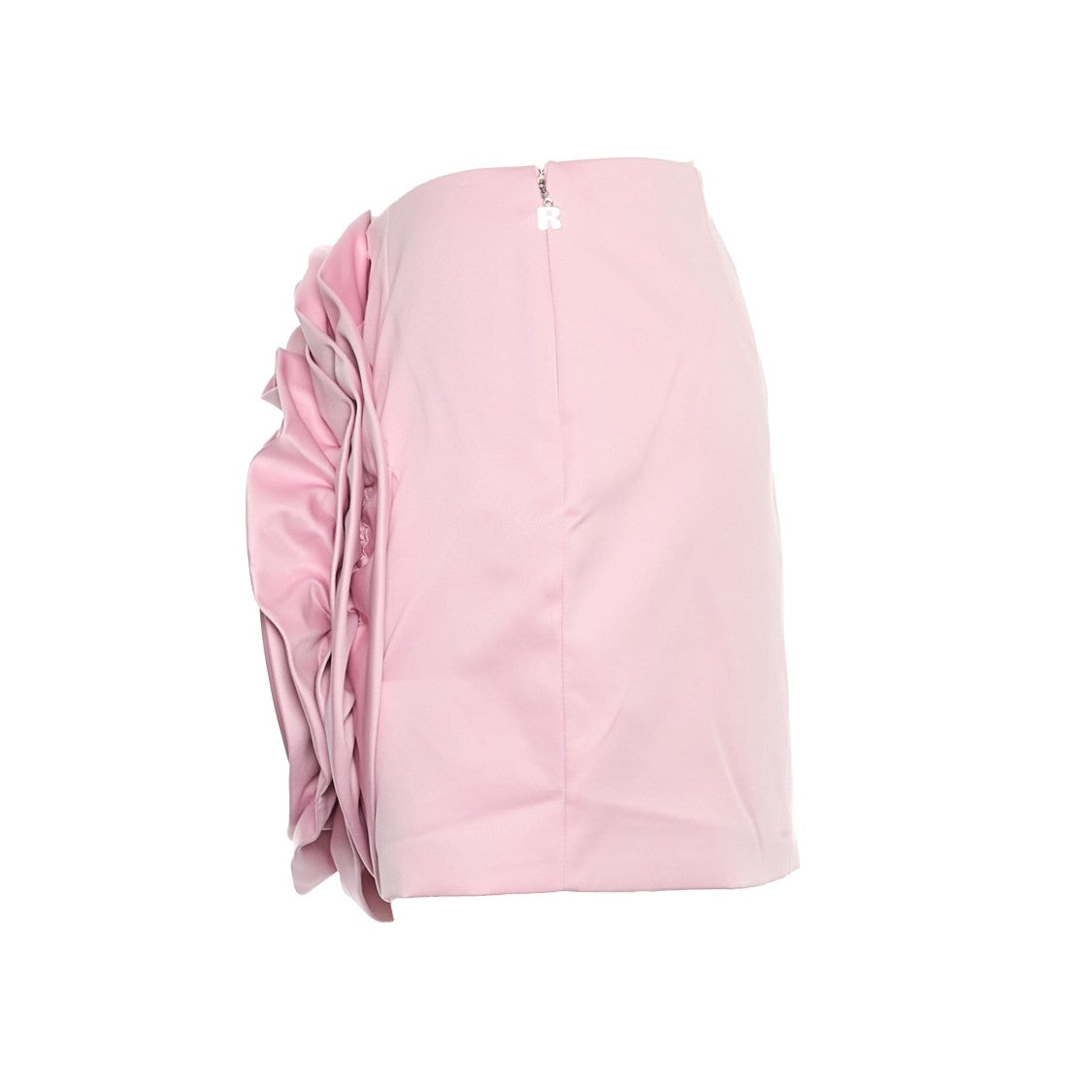 Rotate Floral Print Satin Mini Dress With Side Zipper