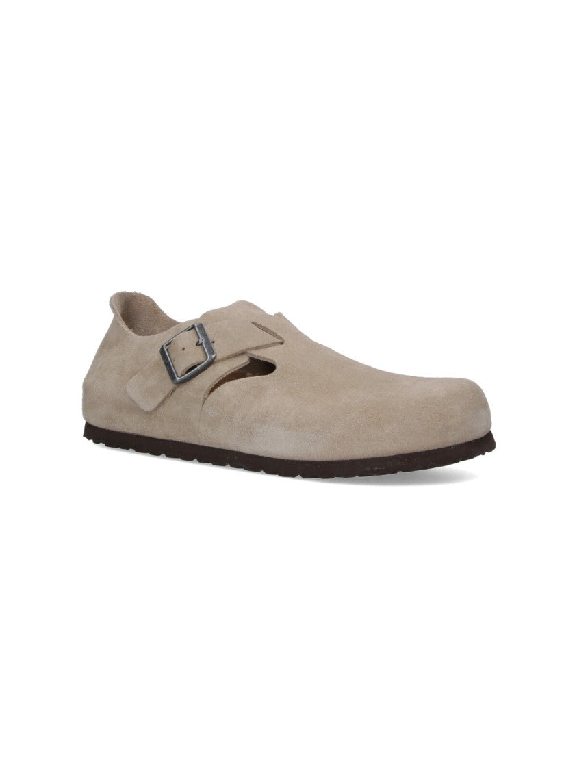 Birkenstock Minimalist Beige Flat Shoes With Comfortable Sole