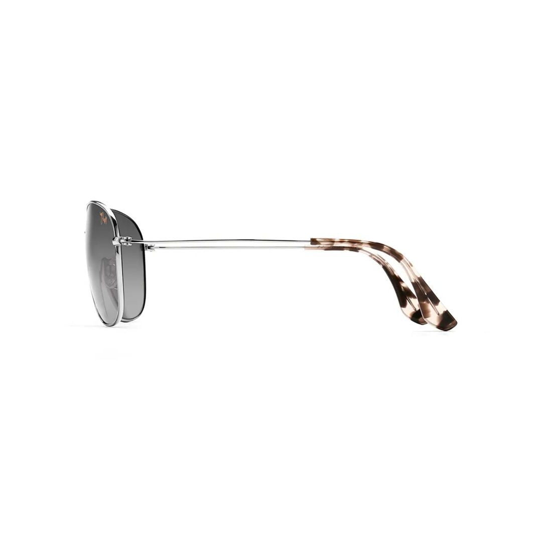 Maui Jim Cliff House Titanium Aviator Sunglasses With Gradient Grey Lenses