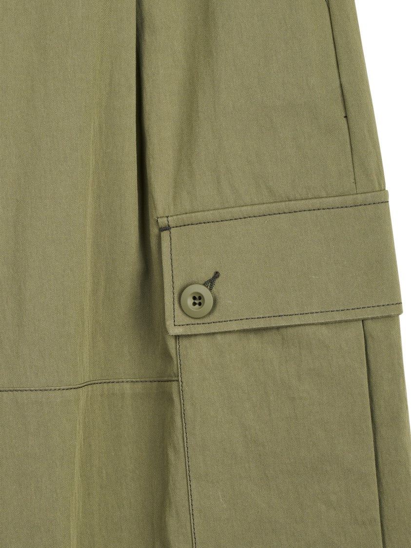 Max Mara Wide-Leg Trousers With Cargo Pockets And Structured Texture