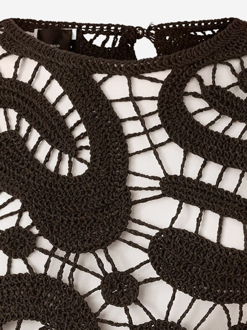 Pinko Geometric Crochet Top