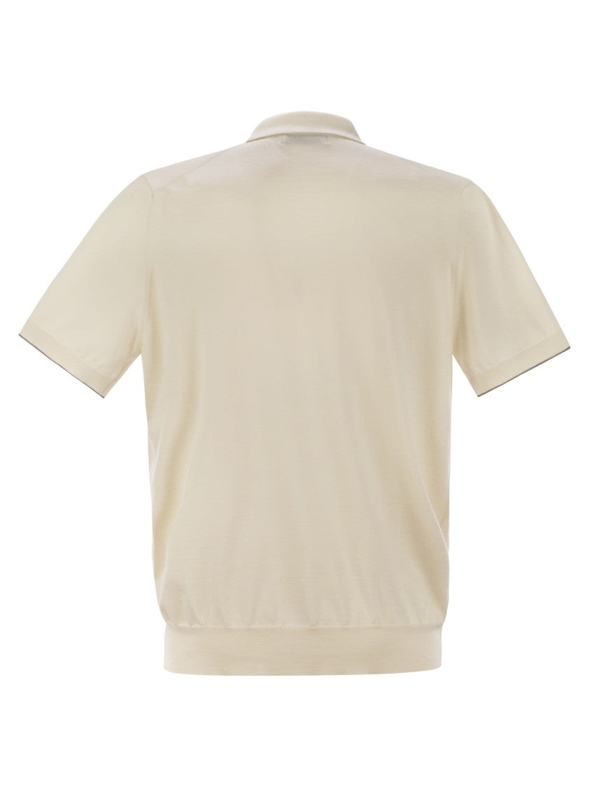 Brunello Cucinelli Cotton Polo Style Sweater