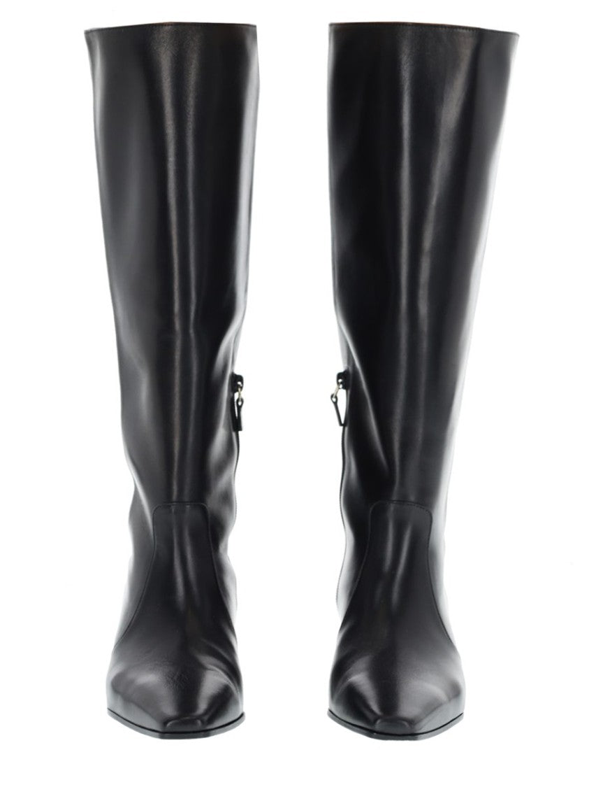 Stuart Weitzman Stassi Pointed Toe Leather Boots