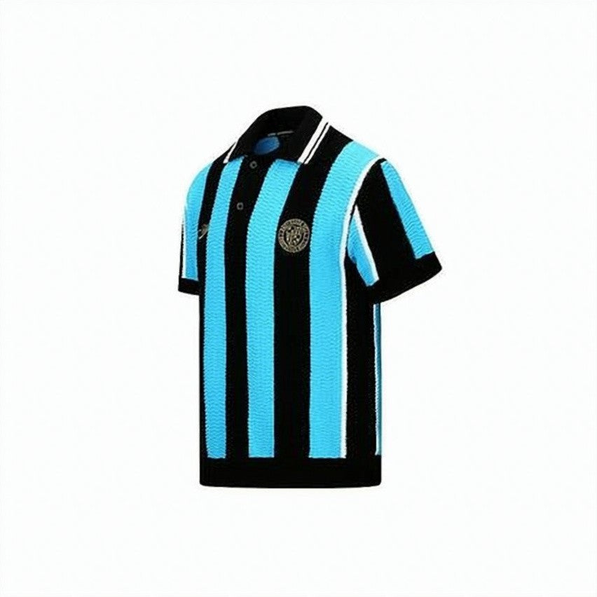 Andersson Bell Short-Sleeve Polo Shirt With Vertical Stripes
