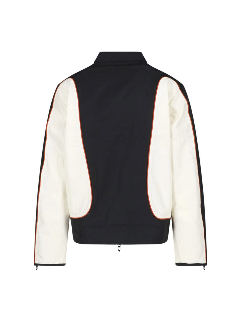 Diesel Color-Block Black Jacket With Red Piping