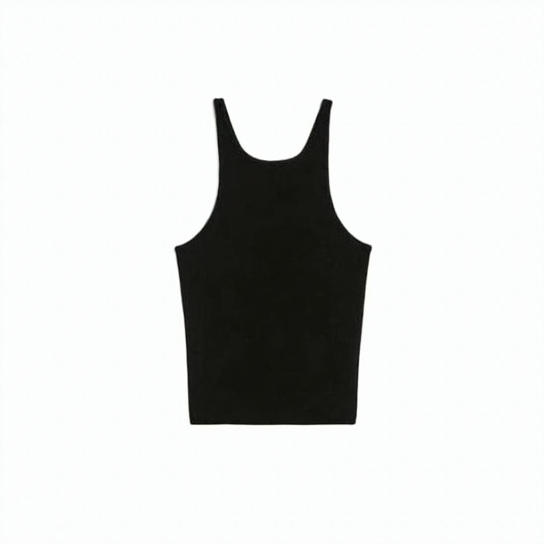 Max Mara Sleek Sleeveless Black Tank Top With Scoop Neckline