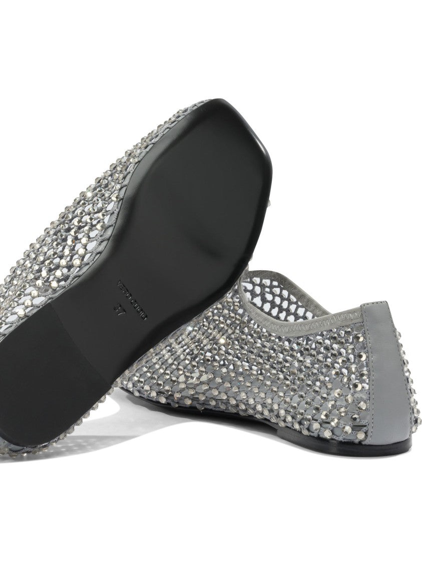 Strategia Breathable Grey Ballerinas With Reflective Embellishments