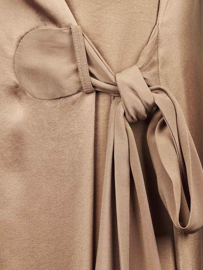Forte Forte Shiny Stretch Silk Satin Midi Dress