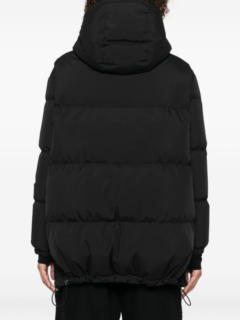 Herno Lightweight Black Puffer Jacket With High Collar