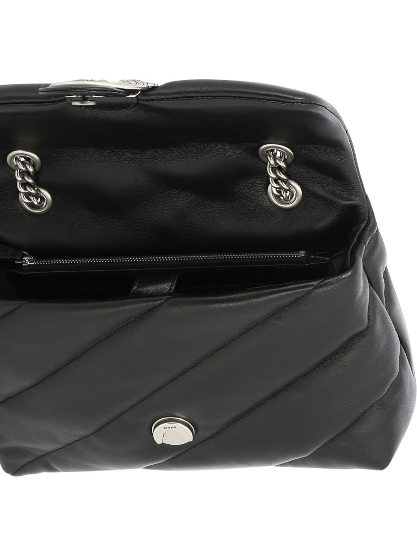 Pinko Quilted Leather Crossbody Bag