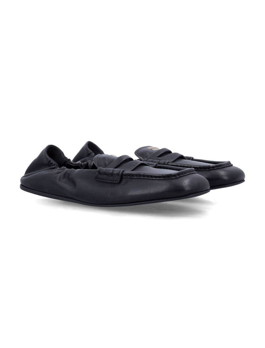 Miu Miu Ruches Nappa Leather Loafers