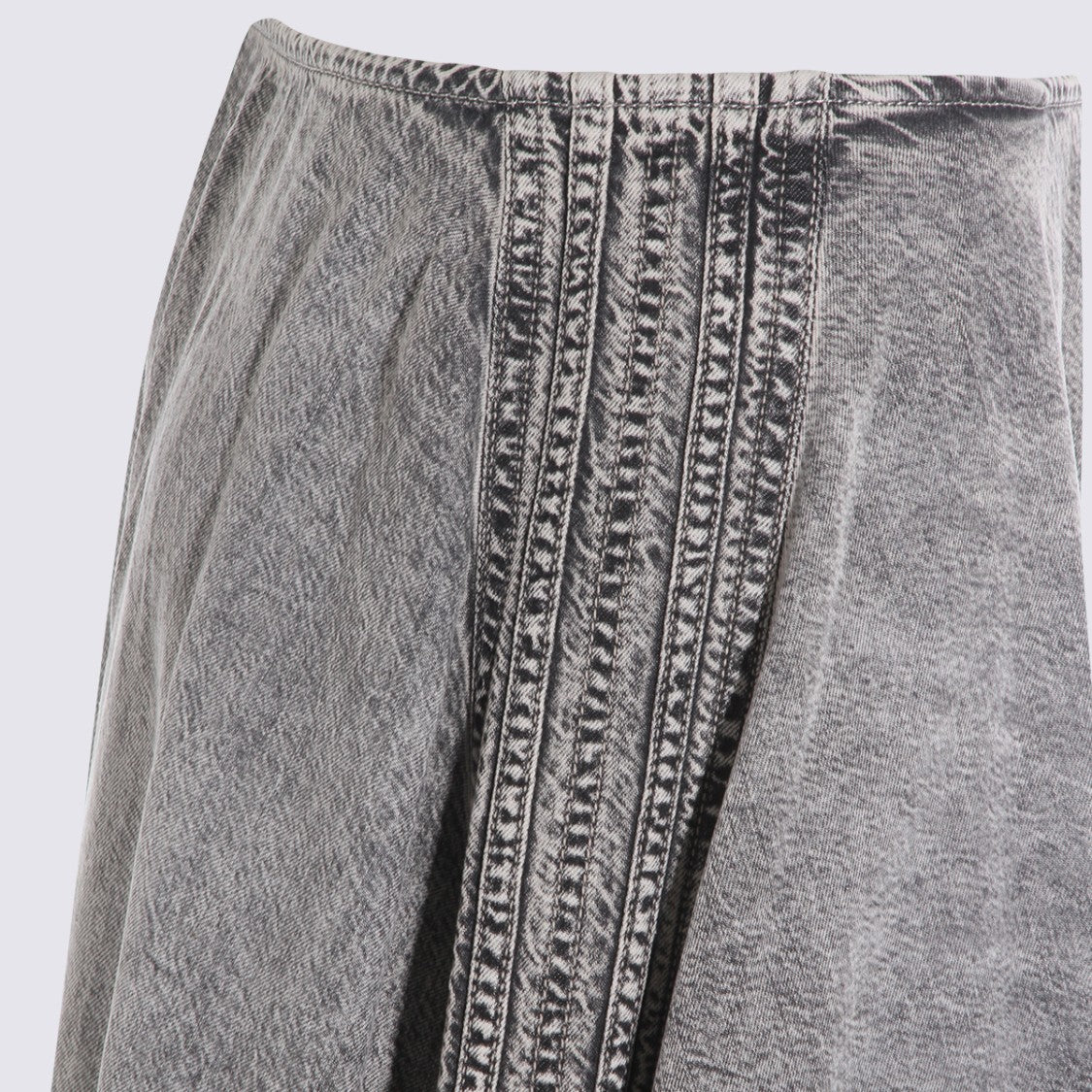 Diesel Straight Silhouette Midi Skirt In Solid Grey