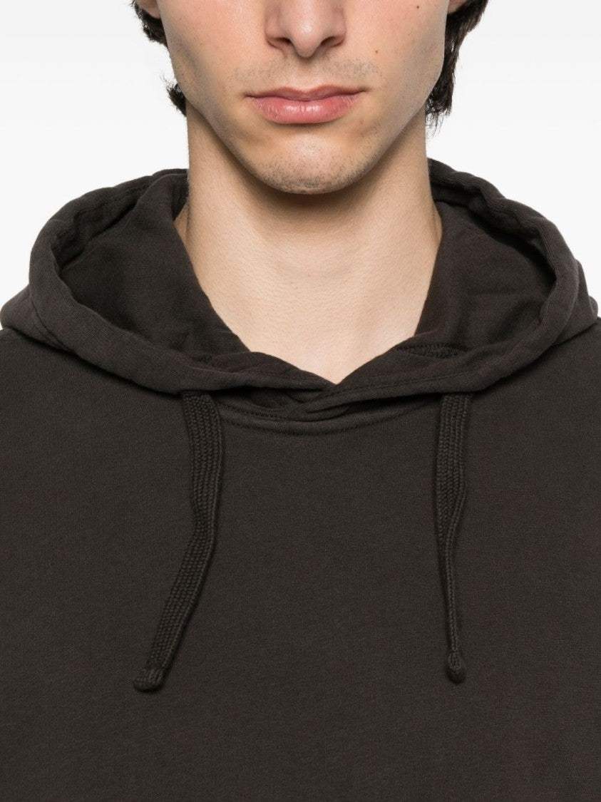 Stone Island Relaxed Fit Gray Hoodie With Drawstring