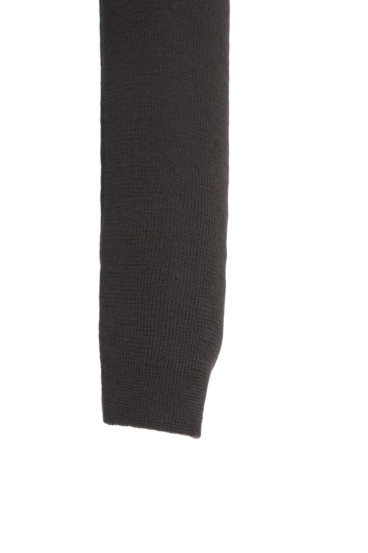 Grifoni Ribbed Slim-Fit Sweater With Classic Polo Collar