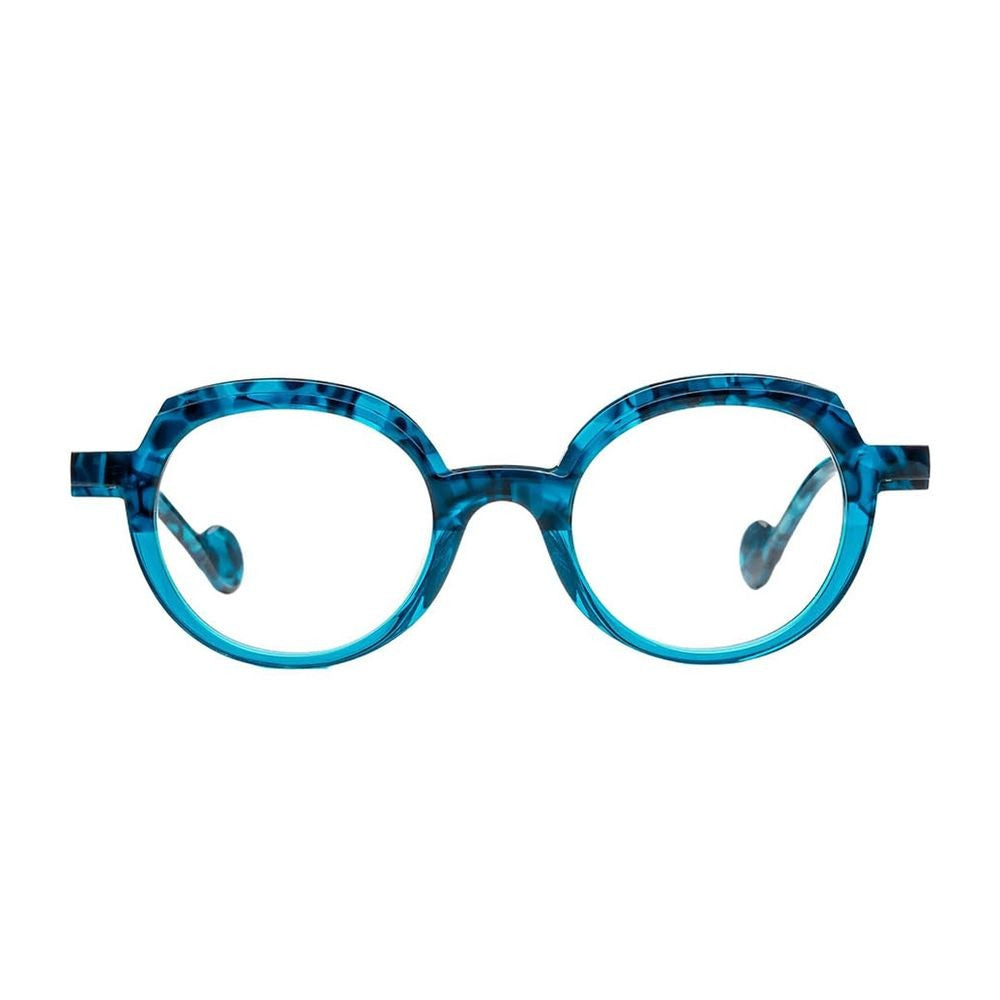 Matttew Halma Compact Round Sunglasses In Speckled Turquoise Acetate