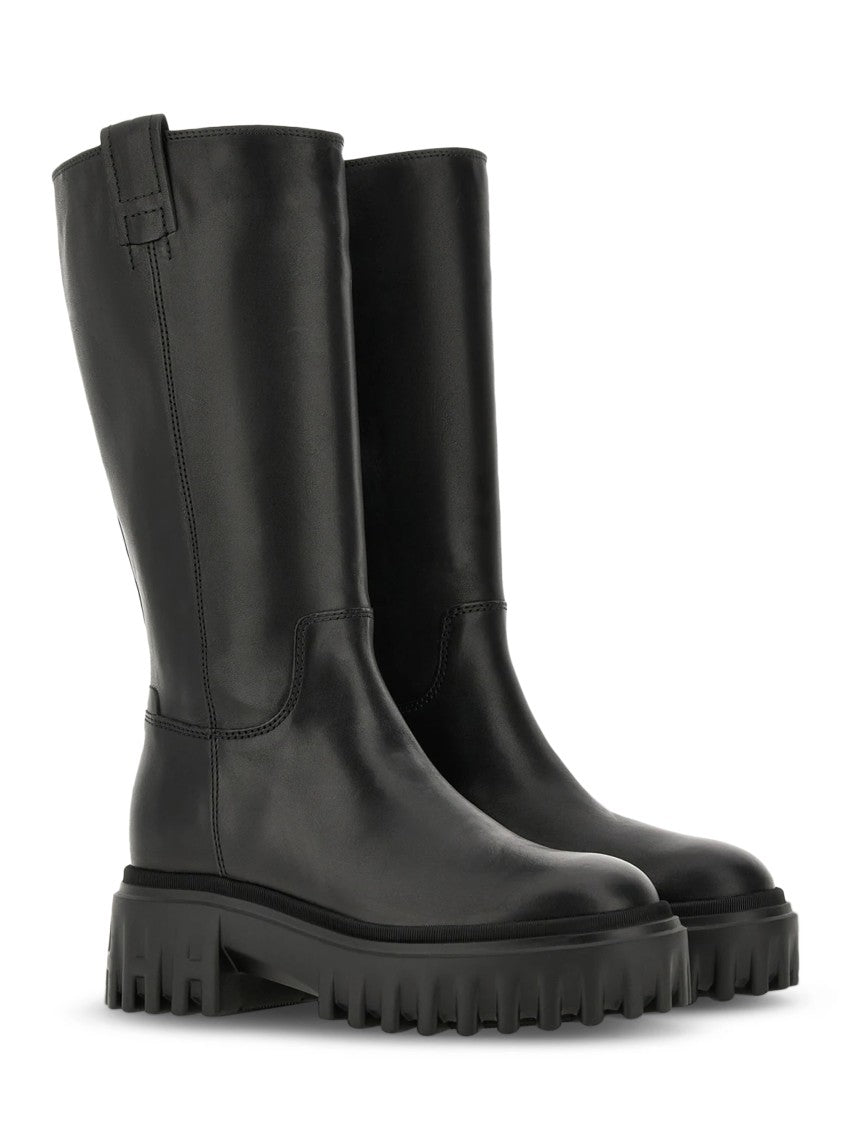 Hogan Mid-Calf Leather Boots