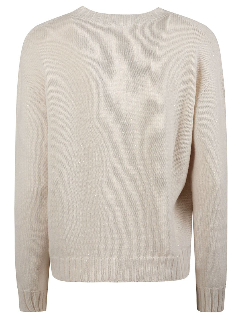 Edoardo Gori Cashmere F 5 Paillettes Sequined Wool-Cashmere Sweater