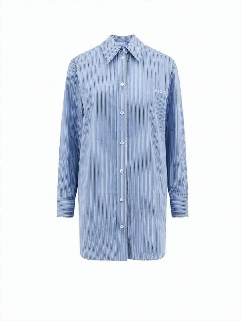 Isabel Marant Button-Up Relaxed Fit Shirt With Vertical Stripes