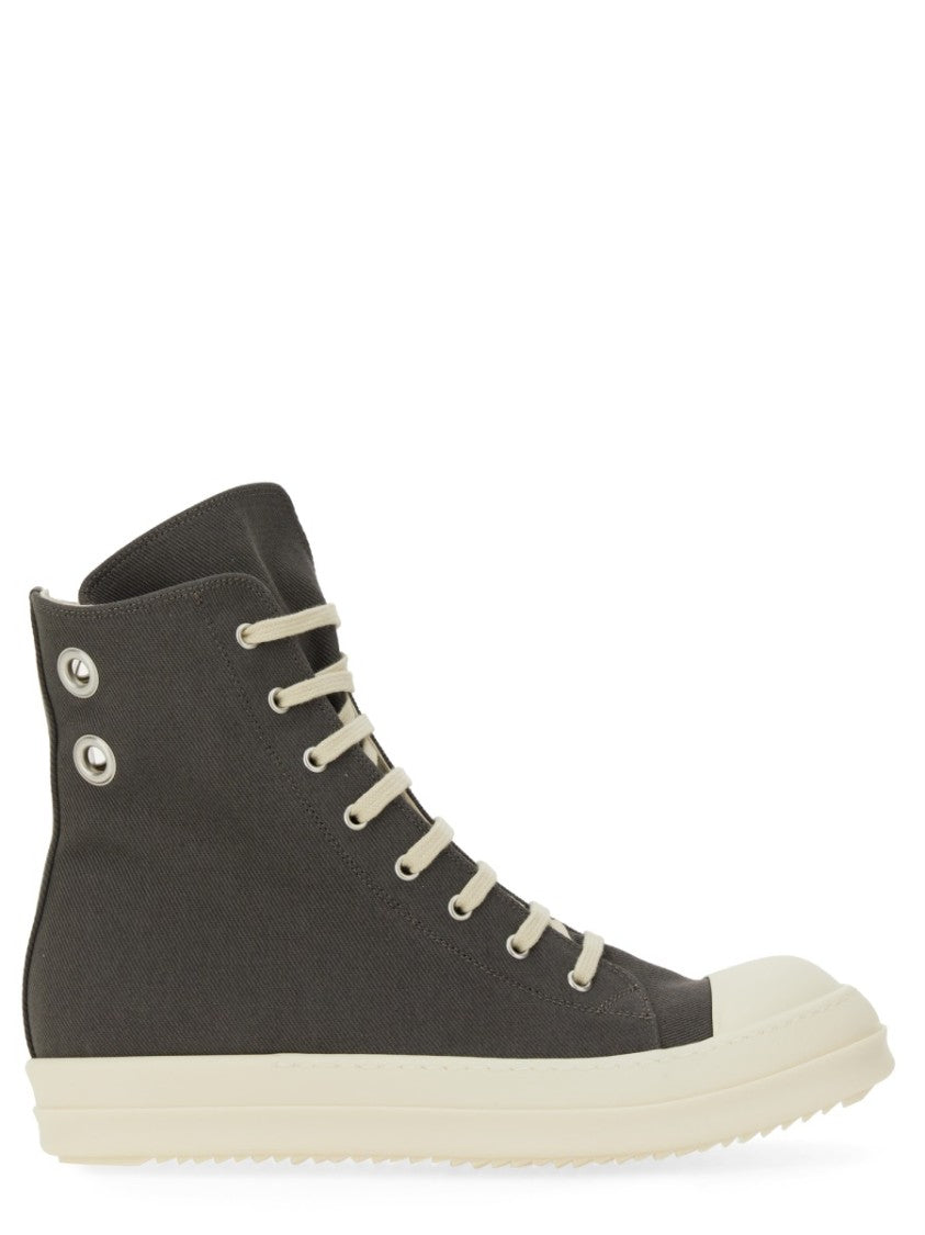 Drkshdw By Rick Owens High-Top Cotton Sneakers