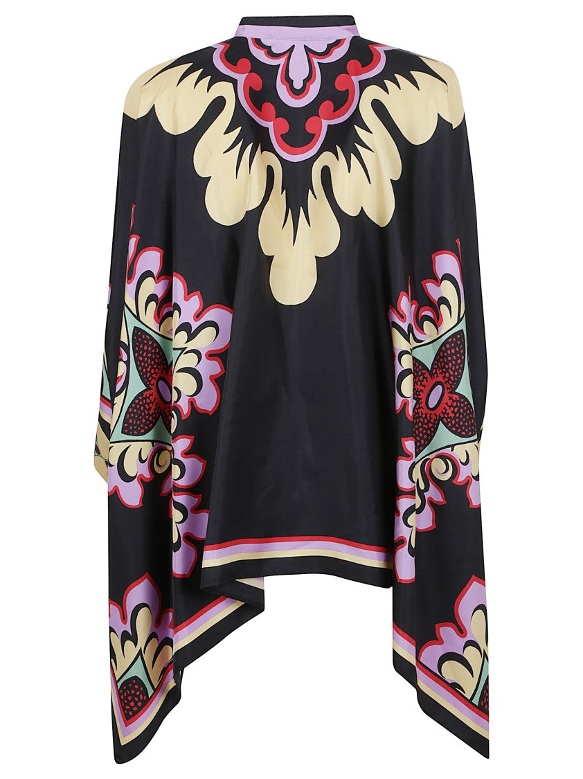 La Double J Asymmetrical Hem Silk Shirt