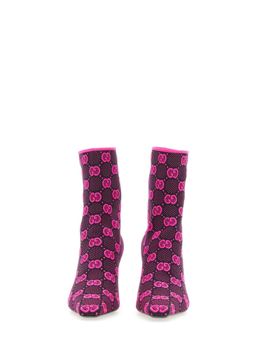 Gucci Knitted Medium Heel Boots With Contemporary Design