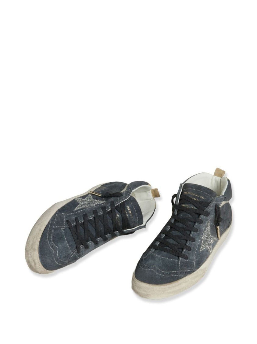 Golden Goose Suede Distressed Mid-Top Sneakers