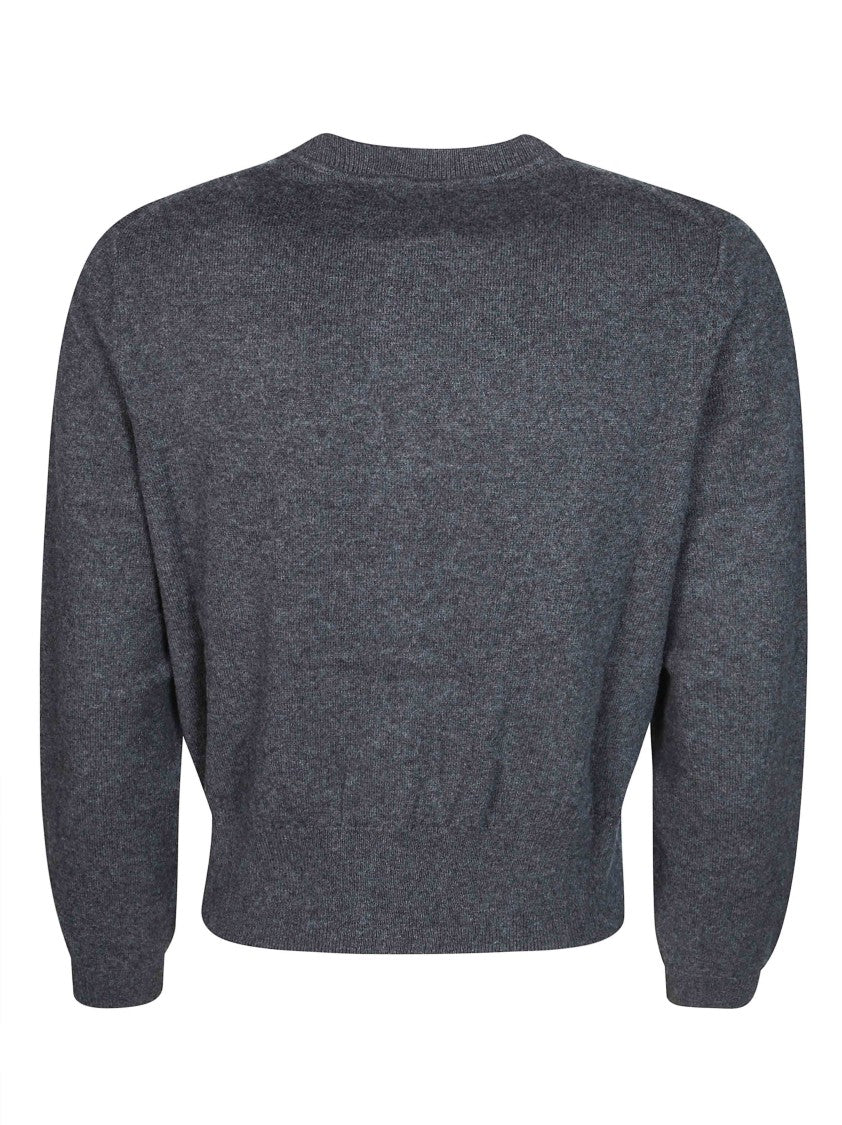 Isabel Marant Grey Abstract Graphic Cropped Cardigan