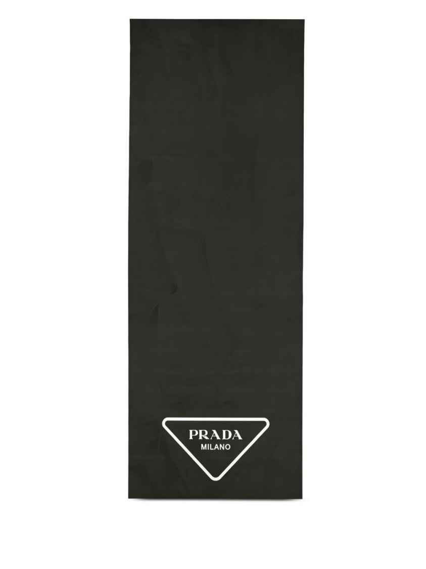 Prada Elongated Black Accessory Case With Logo Print