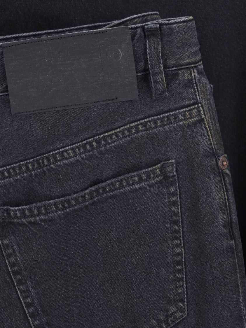 Mm6 By Maison Margiela Black Cotton Denim Wide-Leg Jeans