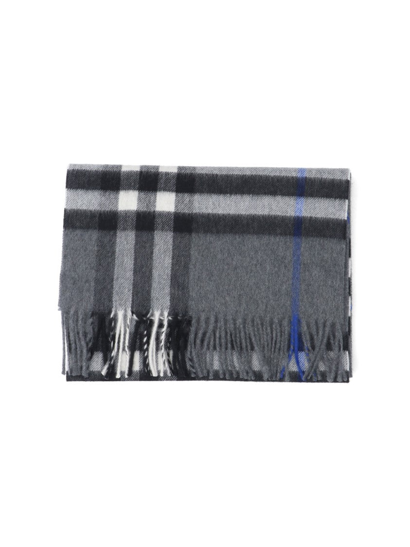 Burberry "Check" Cashmere Scarf – Grey