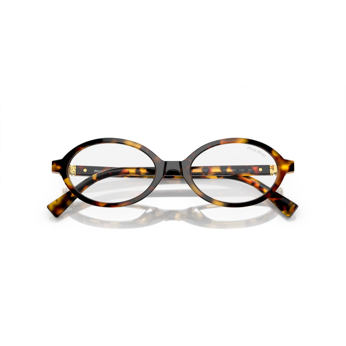Miu Miu 0Mu 04Zs Tortoiseshell Oval Frame Acetate Eyeglasses