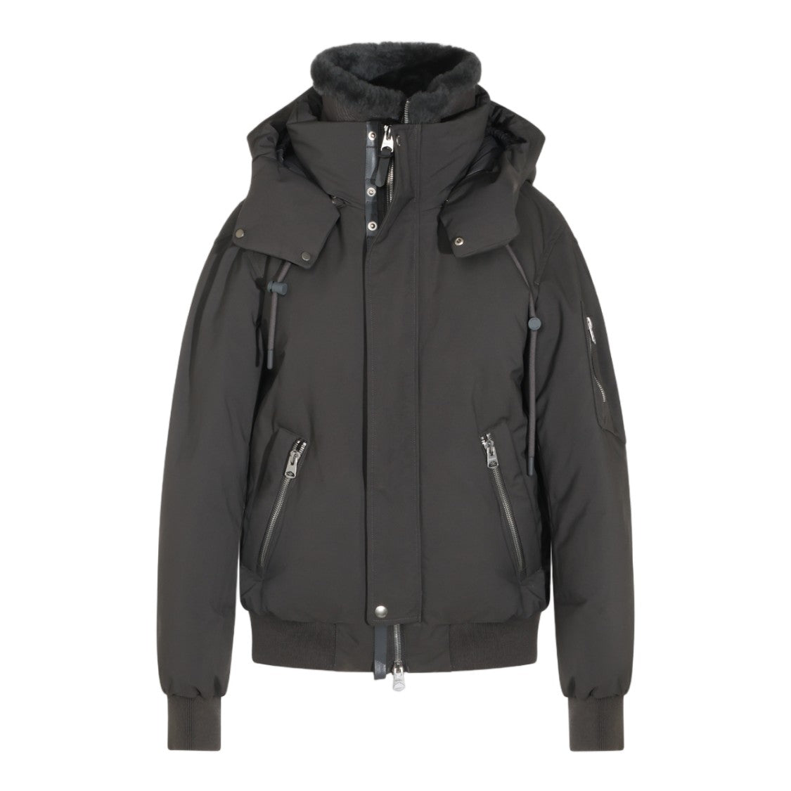 Mackage Quilted Black Hooded Jacket With Plush Lining