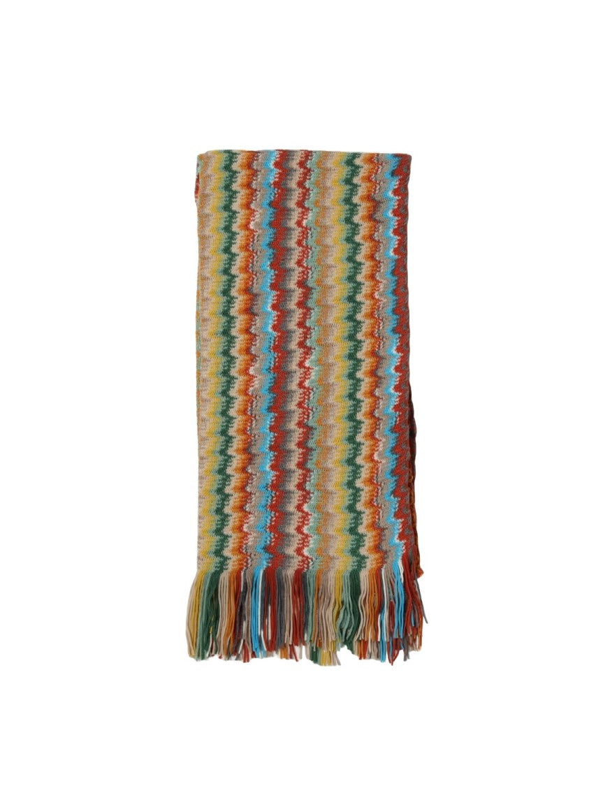 Missoni Zig Zag Fringe Multicolor Scarf