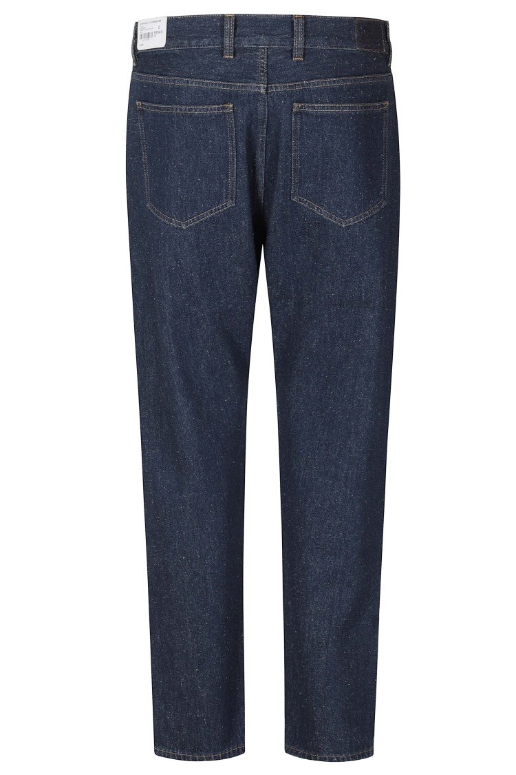 Eleventy Silk-Cotton Relaxed Fit Five-Pocket Jeans