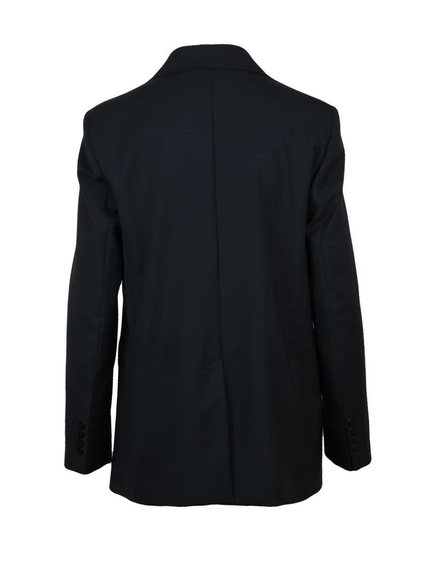 Max Mara Blue Virgin Wool Tailored Jacket