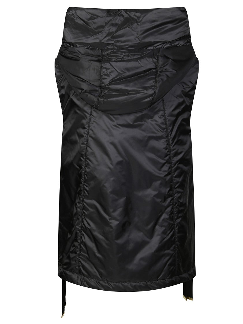 Max Mara Greengo High Collar Sleeveless Hooded Jacket