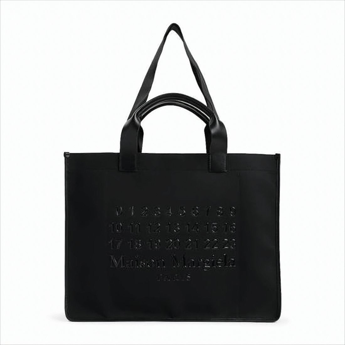 Maison Margiela Rectangular Tote Bag With Embossed Detailing And Versatile Straps