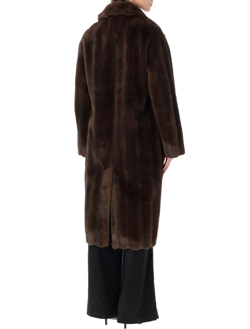 Sword Coat Double Breasted Eco Visone Double-Breasted Coat