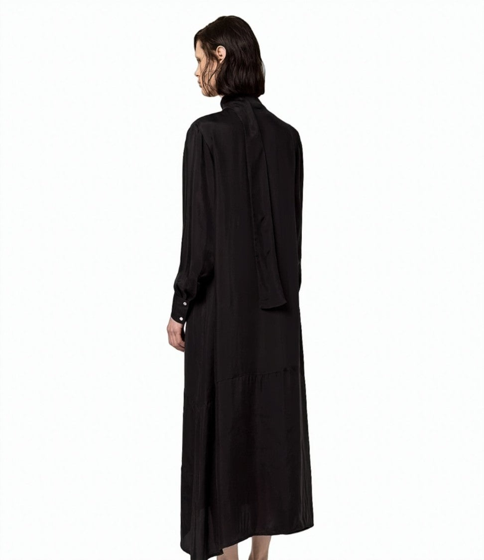 Alpha Studio Draped High-Neck Sleeveless Maxi Dress