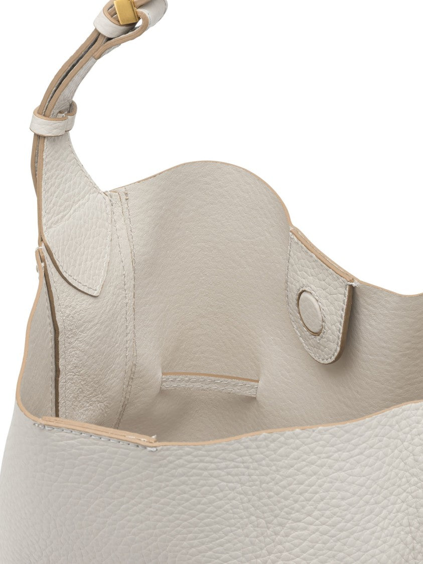 Gianni Chiarini Textured Leather Shoulder Bag With Drawstring Detail
