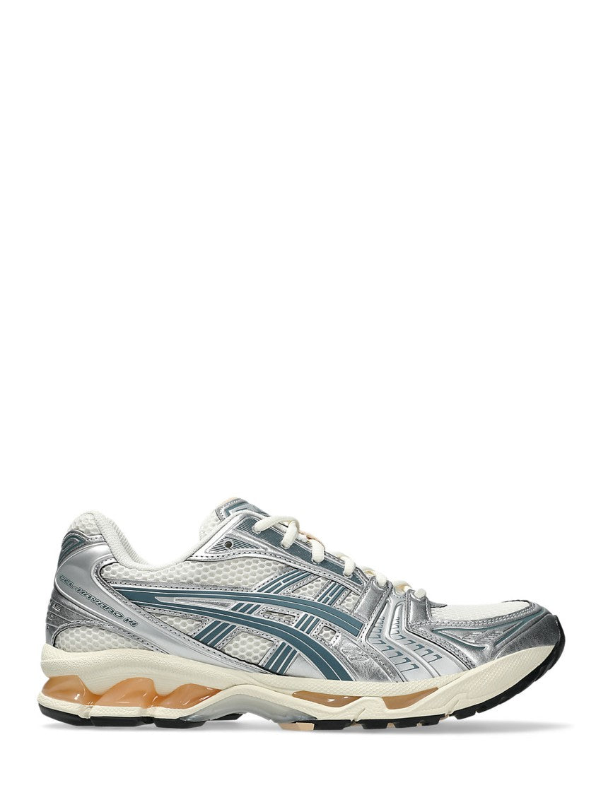 Asics Futuristic Metallic Silver Sneakers With Breathable Mesh Panels