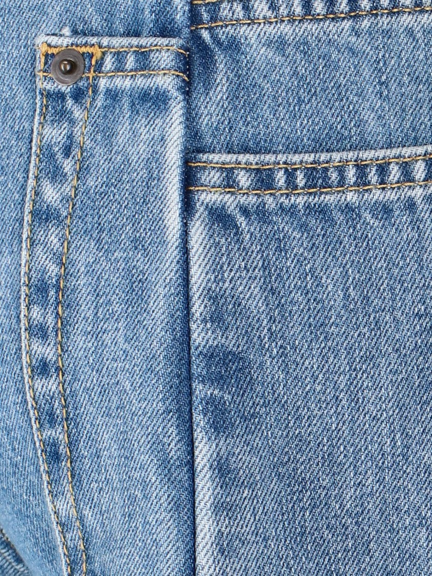 Maison Margiela High-Waisted Cut-Out Jeans With Wide Leg Silhouette