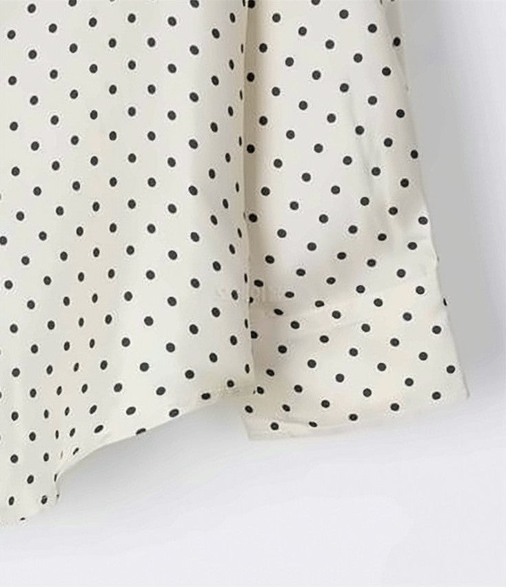 Ami Paris Silk Long-Sleeve Shirt With Polka Dot Pattern
