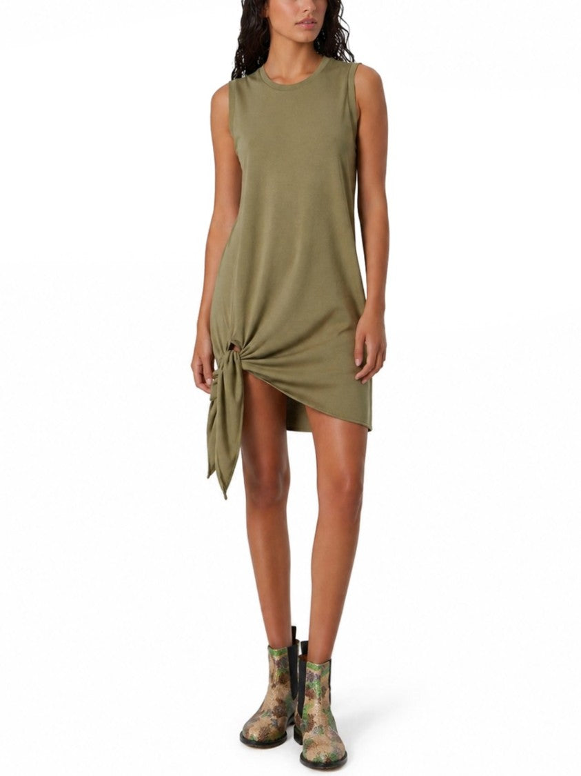 J. W. Anderson Sleeveless Mini Dress With Knot Detail And Asymmetrical Hem