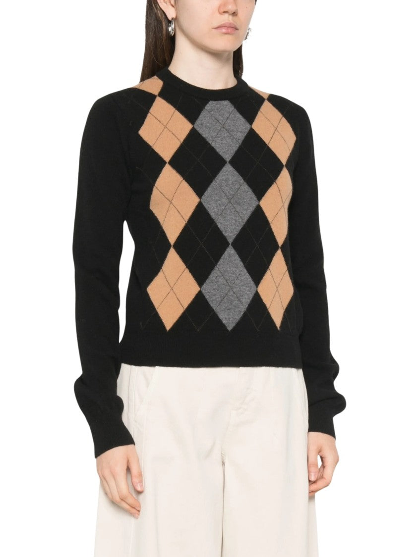 Jucca Argyle-Pattern Wool Sweater