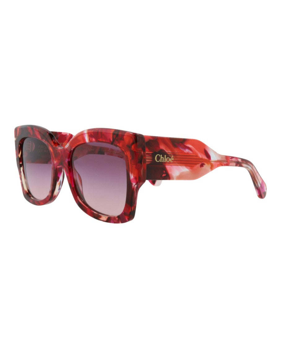 Chloé Square-Frame Recycled Acetate Sunglasses